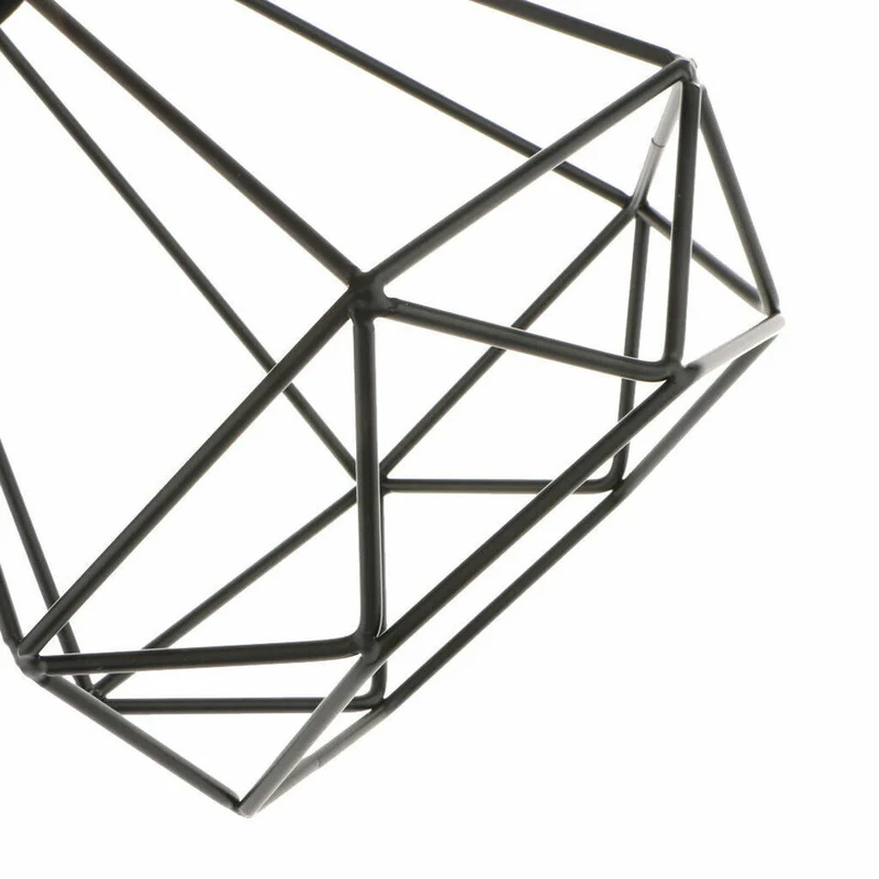 Metall Pendelleuchte Deckenleuchte geometrisches Drahtkäfig Lampenschirm~3107