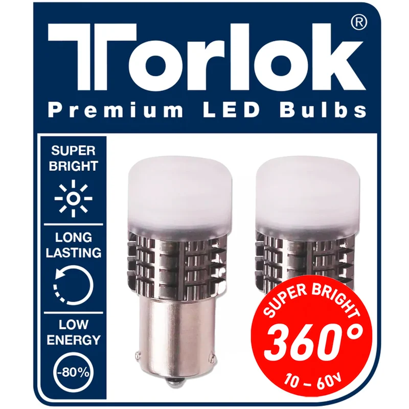 12/24 V superhelle weiße LED-Rücklichtbirnen / BA15s 360°