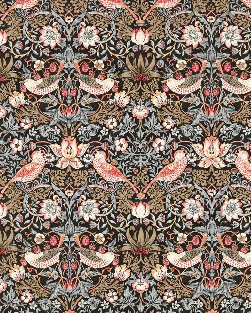 William Morris & Co. Tapet - Strawberry Thief Old fashioned