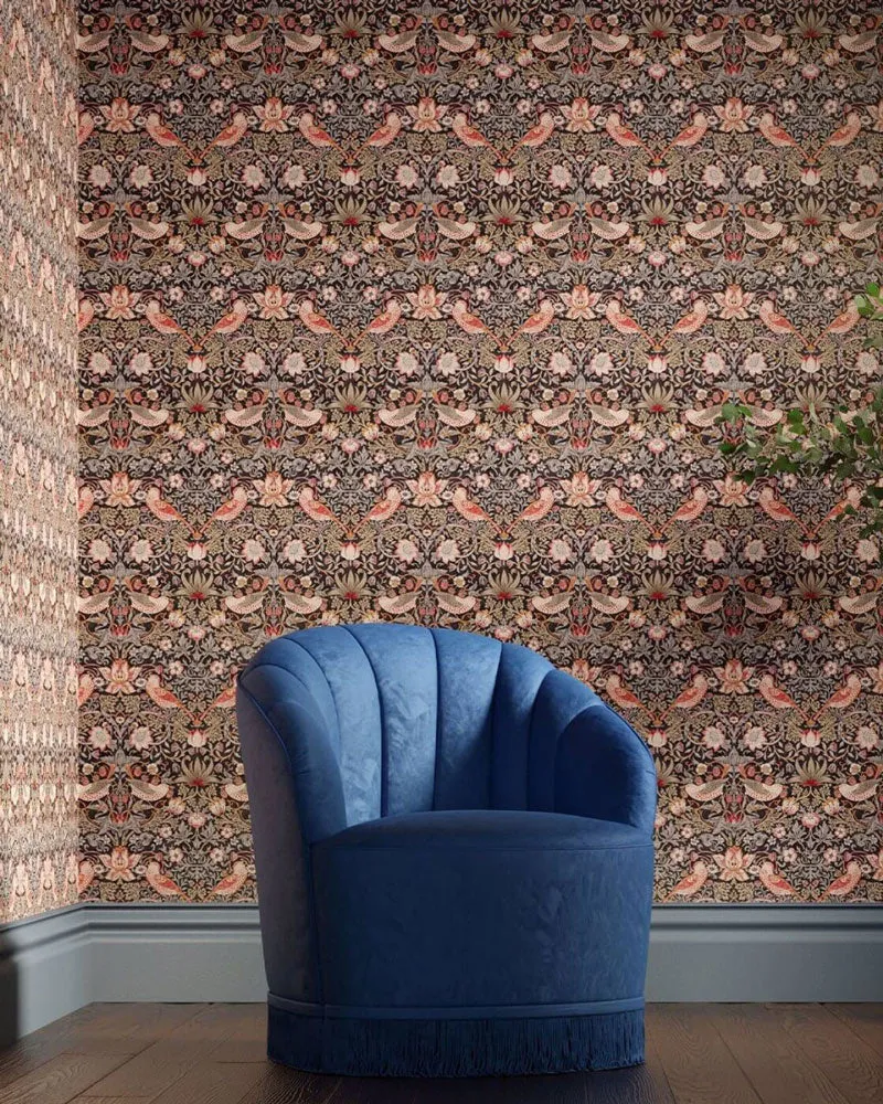 William Morris & Co. Tapet - Strawberry Thief Old fashioned