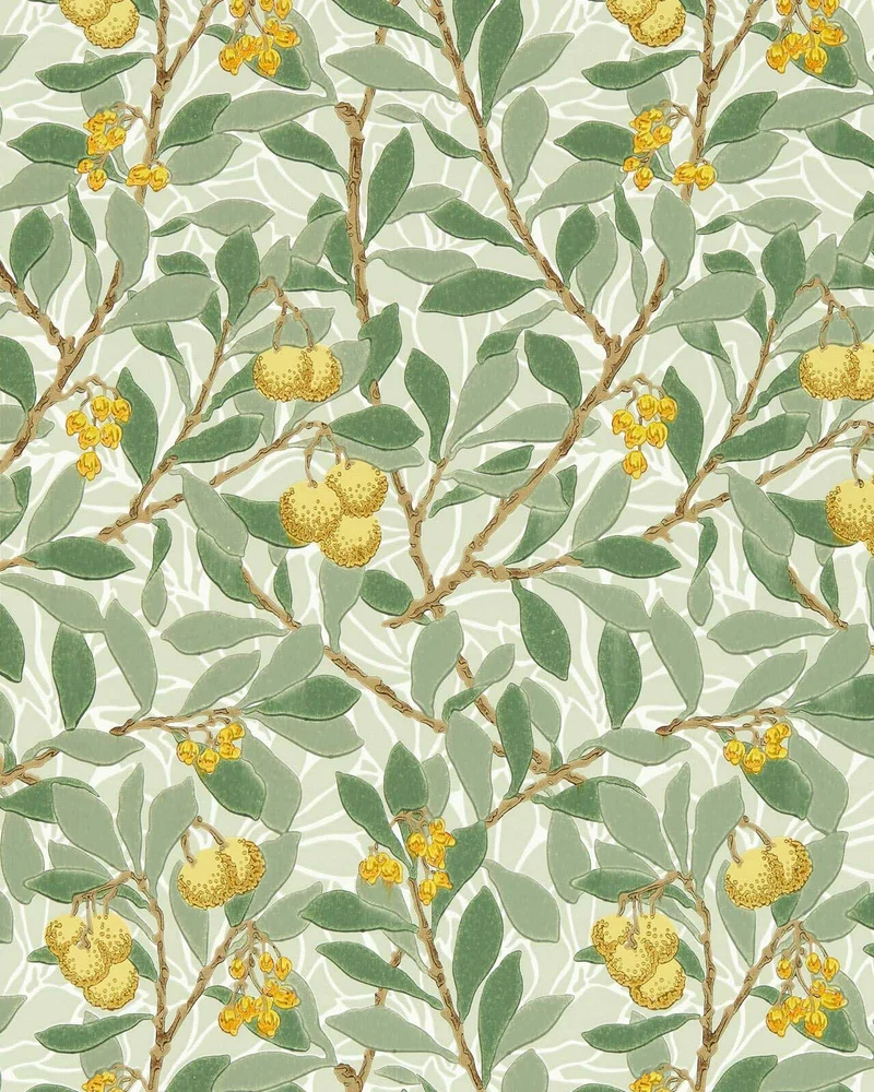 William Morris & Co. Tapet - Arbutus Sage/Lemon