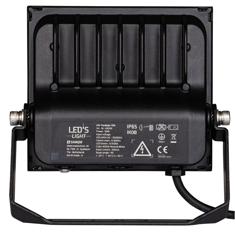 LED-Strahler 50W neutralweiß IP65 IK08 Schnellmontagebügel - LED's Light