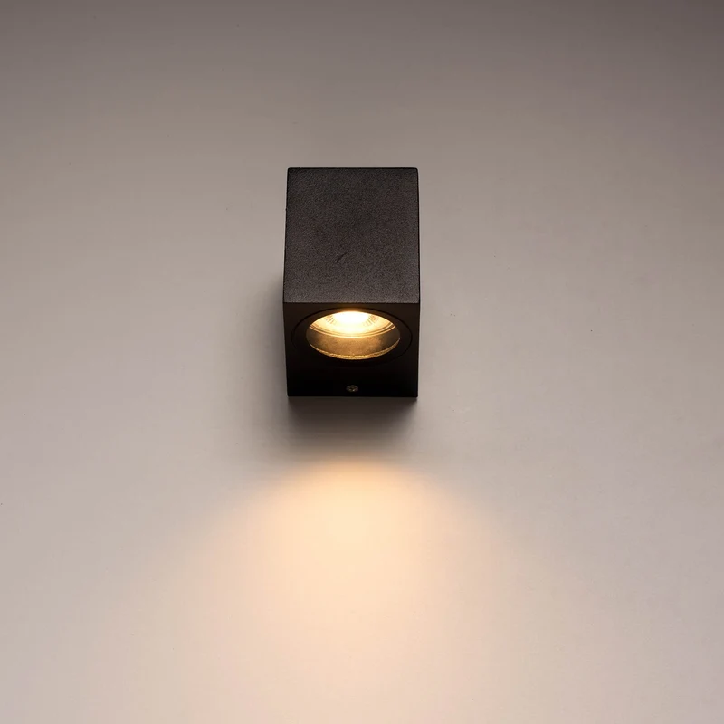 Außen-Wandleuchte schwarz 1x GU10 IP44 für LED und Halogen bis 35W - LED's Light