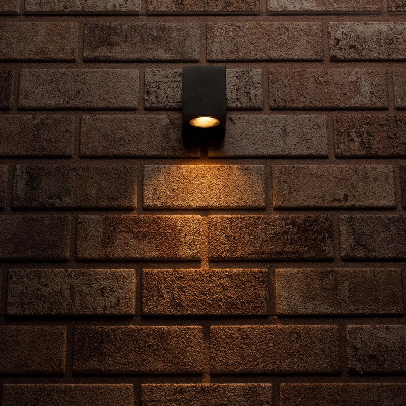 Außen-Wandleuchte schwarz 1x GU10 IP44 für LED und Halogen bis 35W - LED's Light
