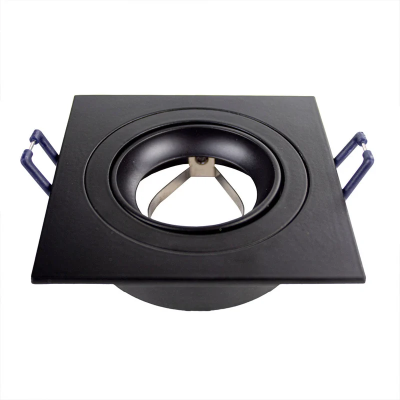 Schwarze Spotleuchte Ø80mm | Single | Quadratisch | Neigbar