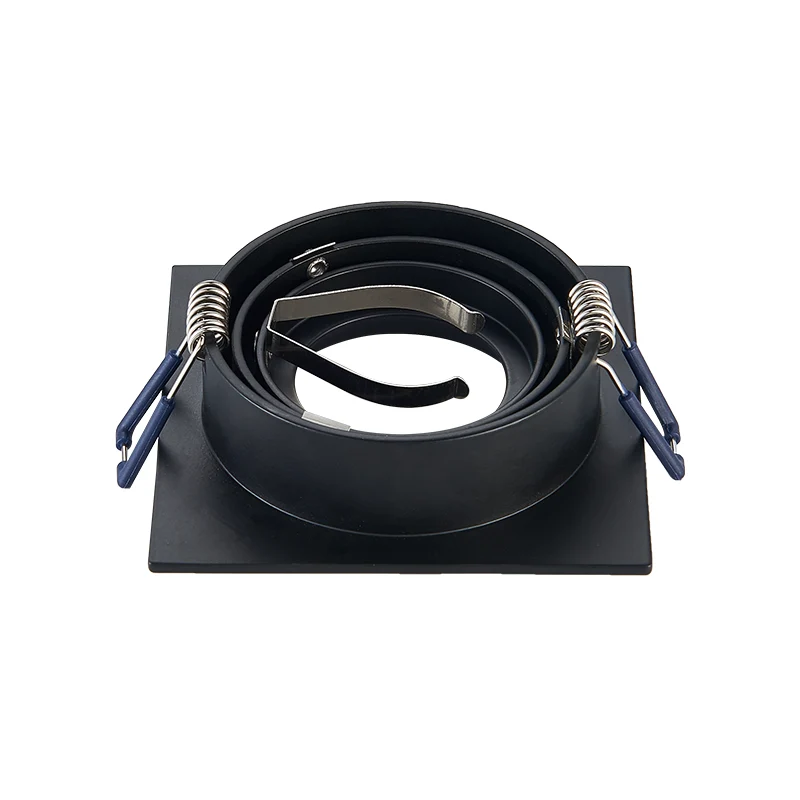Schwarze Spotleuchte Ø80mm | Single | Quadratisch | Neigbar