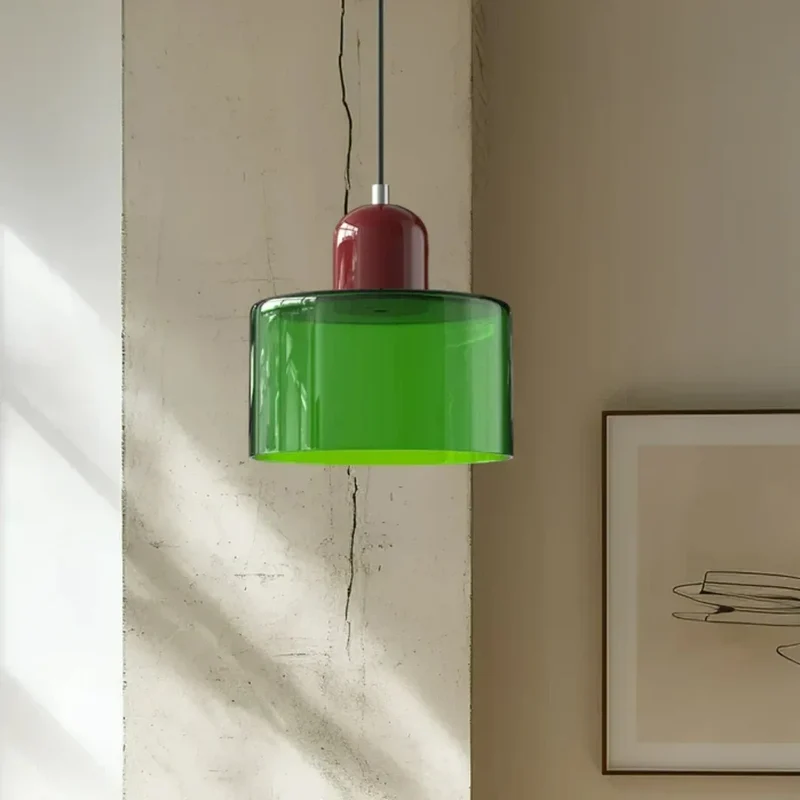 Pendelleuchte im nordischen Morandi-Stil aus Glas für das Esszimmer