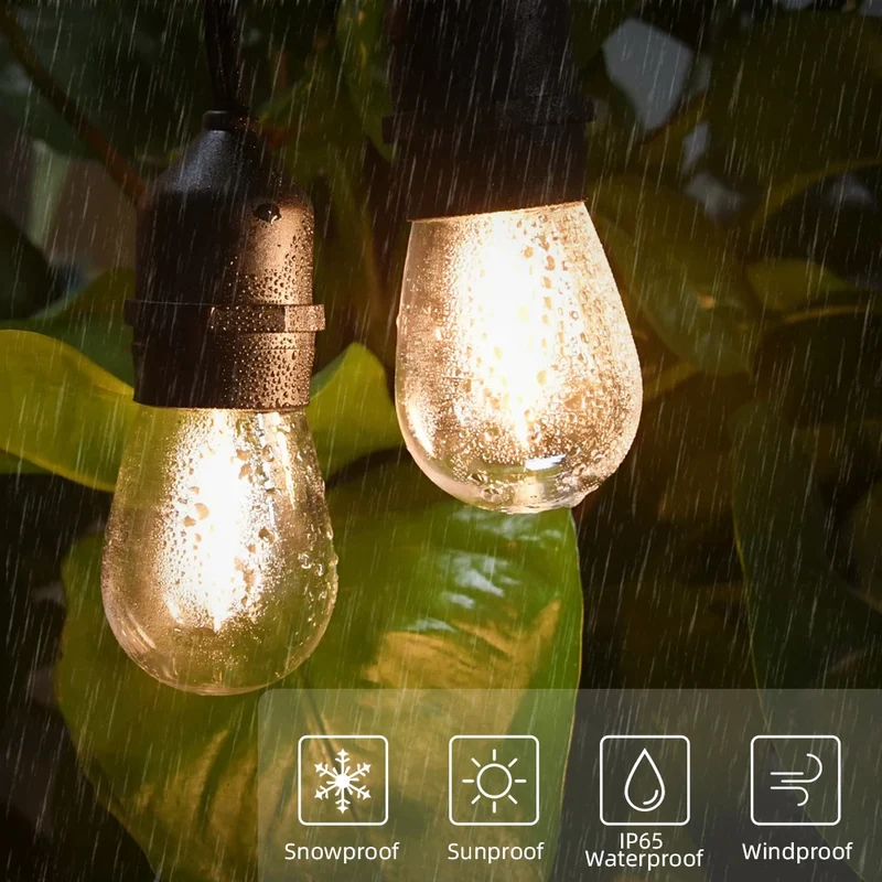 Stiftkabel 10 Meter - für alle E27 LED-Lampen | 10x E27 Fassung