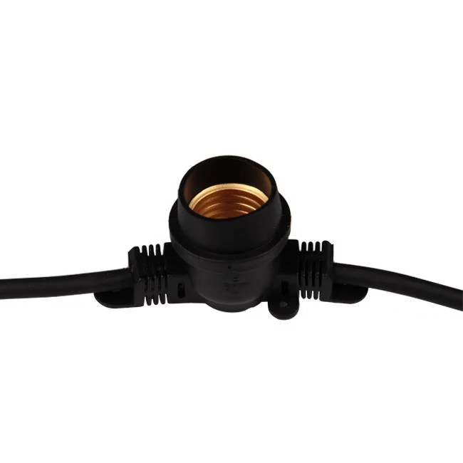 Stiftkabel 20 Meter - für alle E27 LED-Lampen | 20x E27 Fassung