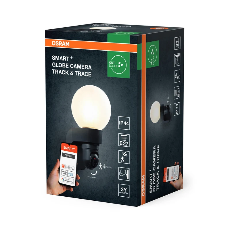 OSRAM SMART+ Outdoor-Wandleuchte mit Kamera, E27-Sockel