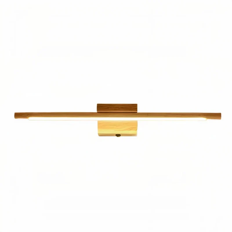 Bad Wandleuchte aus Holz – skandinavisches, längliches Design, IP44