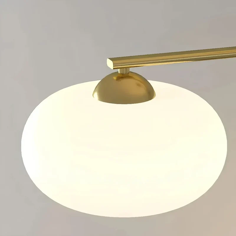3-flammige LED Pendelleuchte aus Glas im japanischen Stil für das Esszimmer