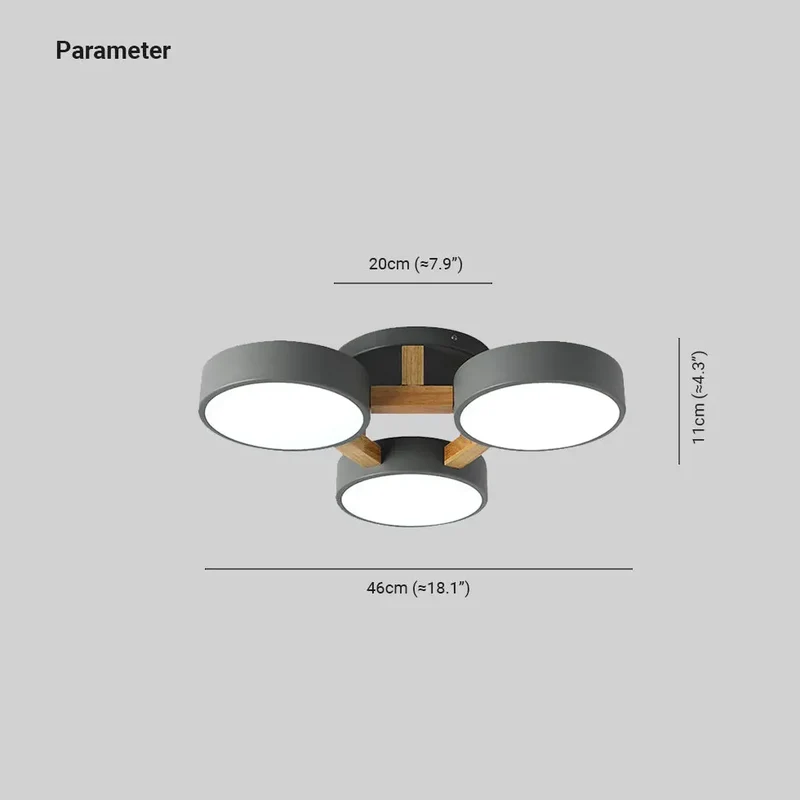 Weiße Deckenleuchte Holz Mehrflammig Modernes Design für Wohnzimmer