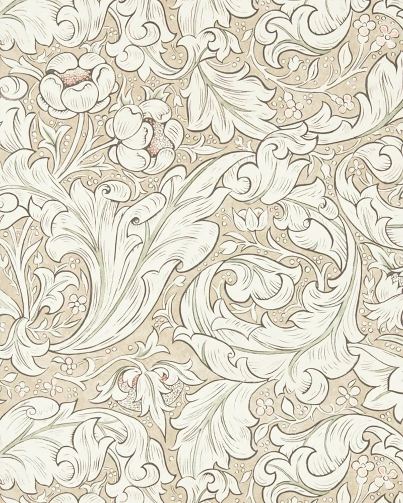 William Morris & Co. Tapet - Pure Bachelor´s Button Linen/Coral