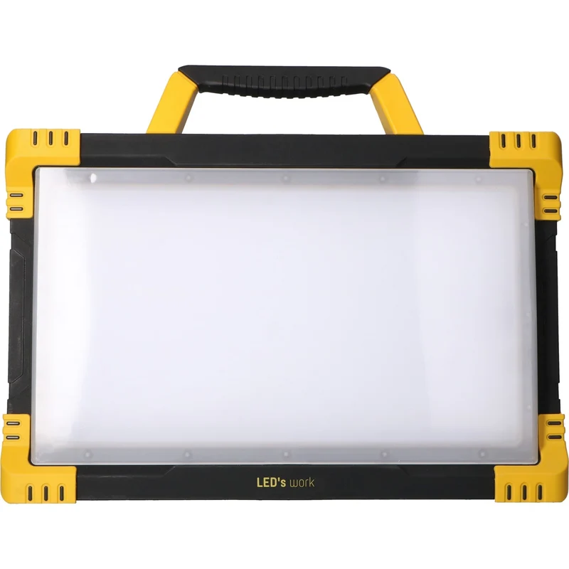 LED-Baustrahler mit zwei Steckdosen 80W neutralweiß IK08 3m Zuleitung IP54 - LED's Work