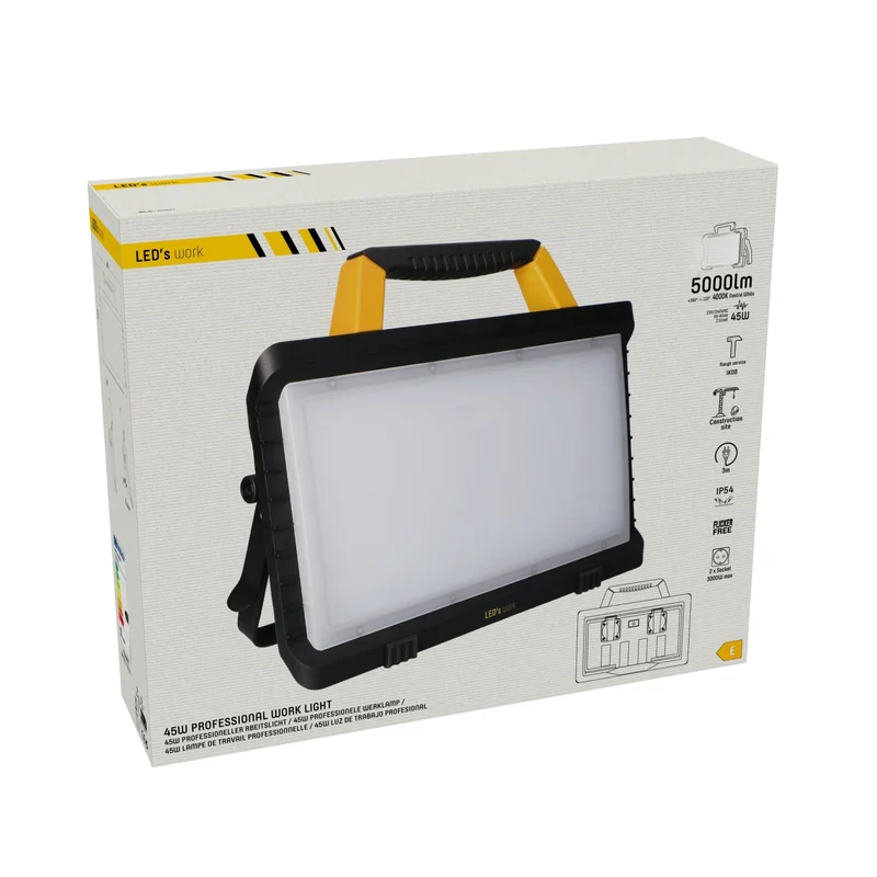 LED Baustrahler 45 Watt 5000 Lumen IP54 - LED's Work