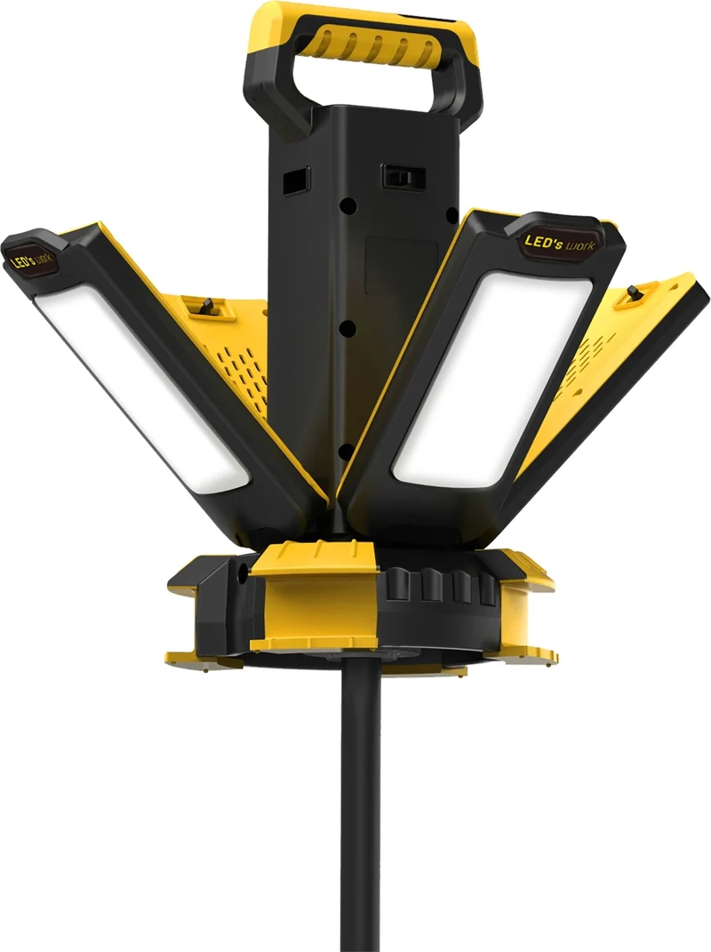 LED's Work NovaLight Bauleuchte 14000 - 4 Lichtpunkte - Dimmbar - IP54 wasser- und staubdicht