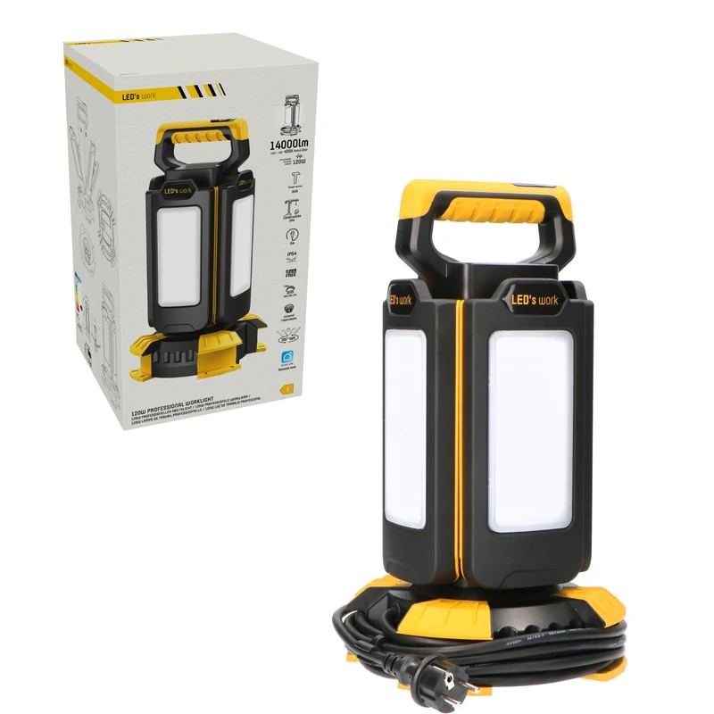 LED's Work NovaLight Bauleuchte 14000 - 4 Lichtpunkte - Dimmbar - IP54 wasser- und staubdicht