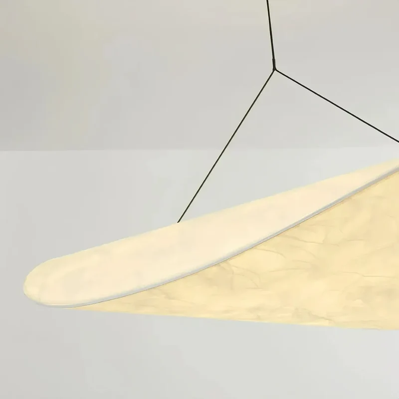 Pendelleuchte aus Seide im Wabi Sabi Design für Esszimmer
