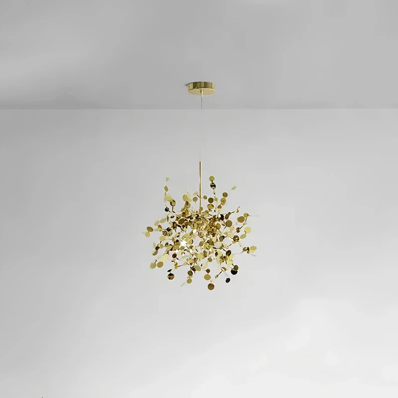 Moderne Sputnik-Pendelleuchte aus Edelstahl für den Esstisch