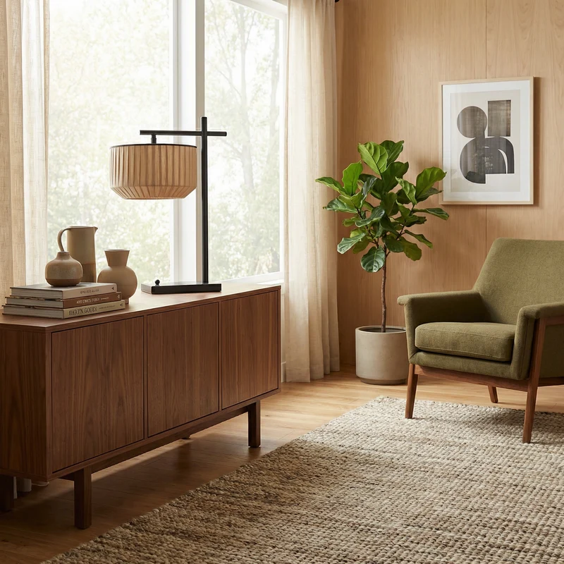 Luxus Tischlampe mit Seilzug-Silhouette und sanfter Beleuchtung – Olum