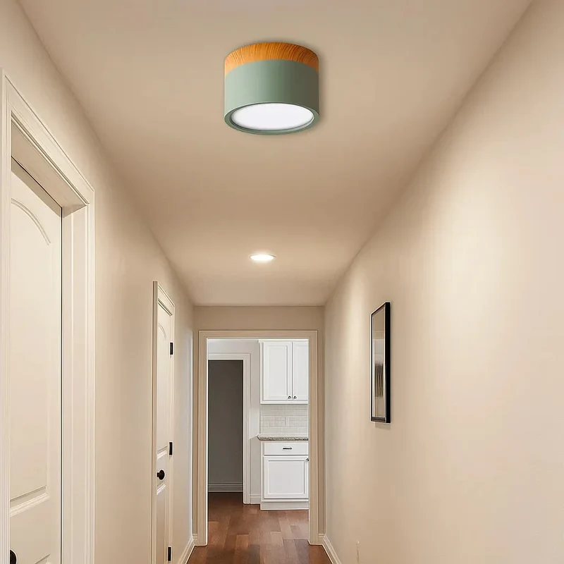 Skandinavischer Aufbaustrahler flach LED rund für Flur