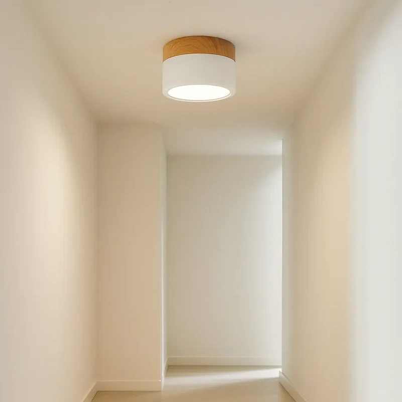 Skandinavischer Aufbaustrahler flach LED rund für Flur