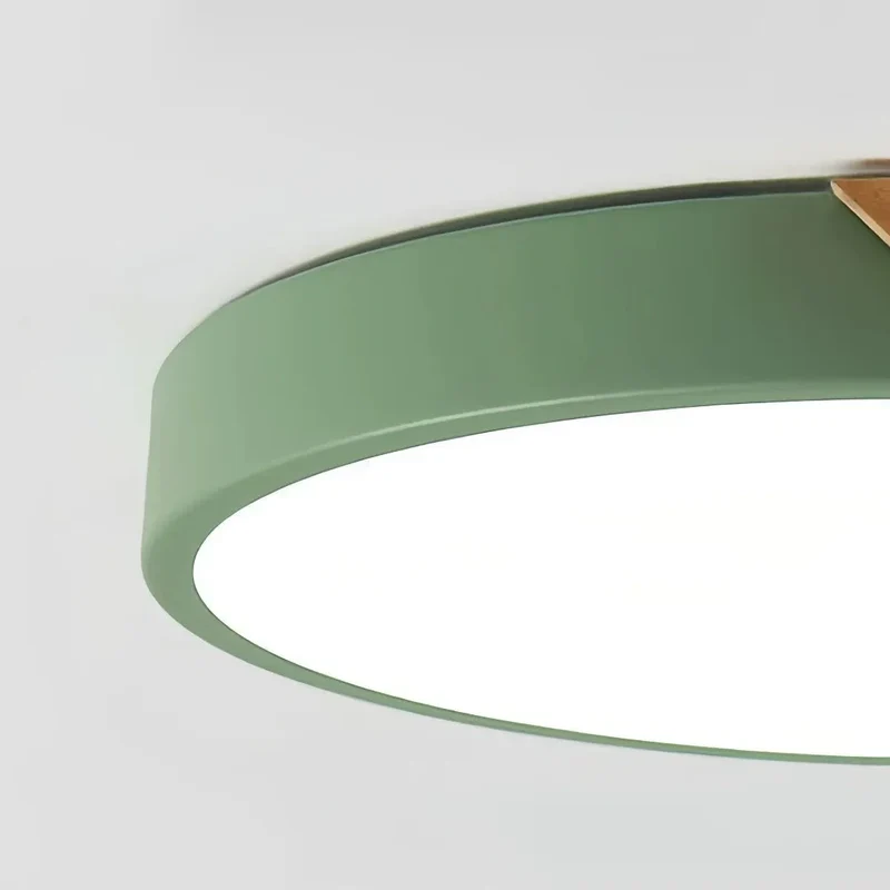 Skandinavische runde Deckenleuchte für das Schlafzimmer, dimmbar