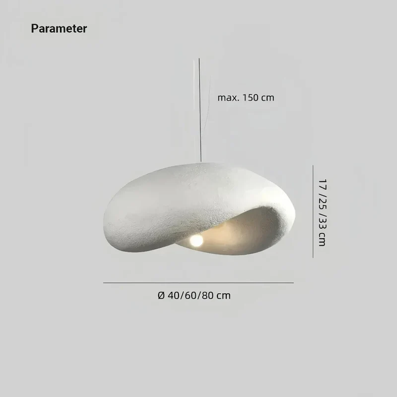 Designer-Pendelleuchte im Wabi-Sabi-Stil für das Esszimmer
