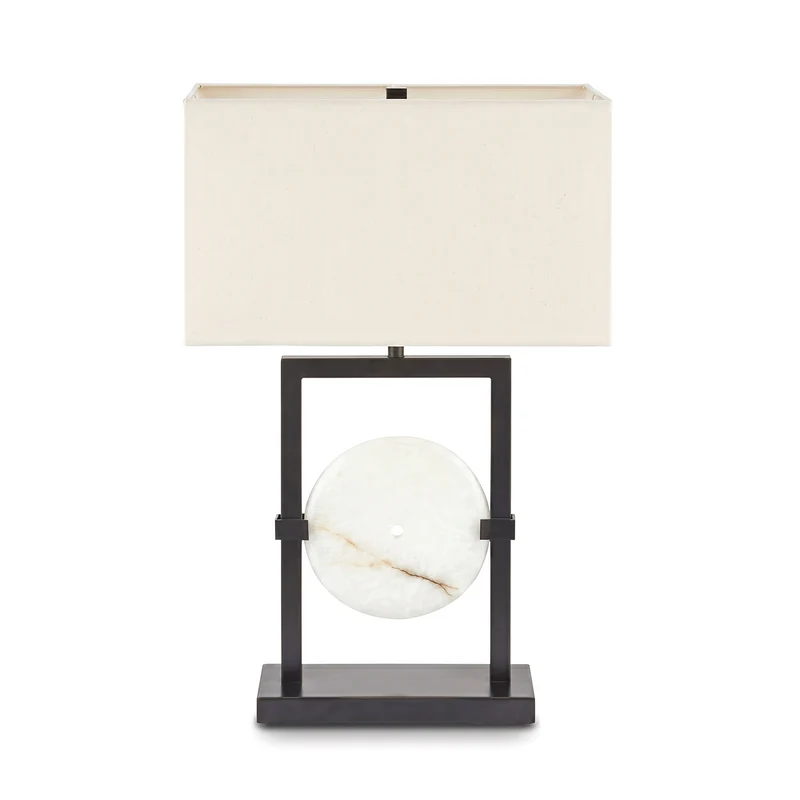 Europäische Designtischlampe aus Metall und Weiß – Spectra