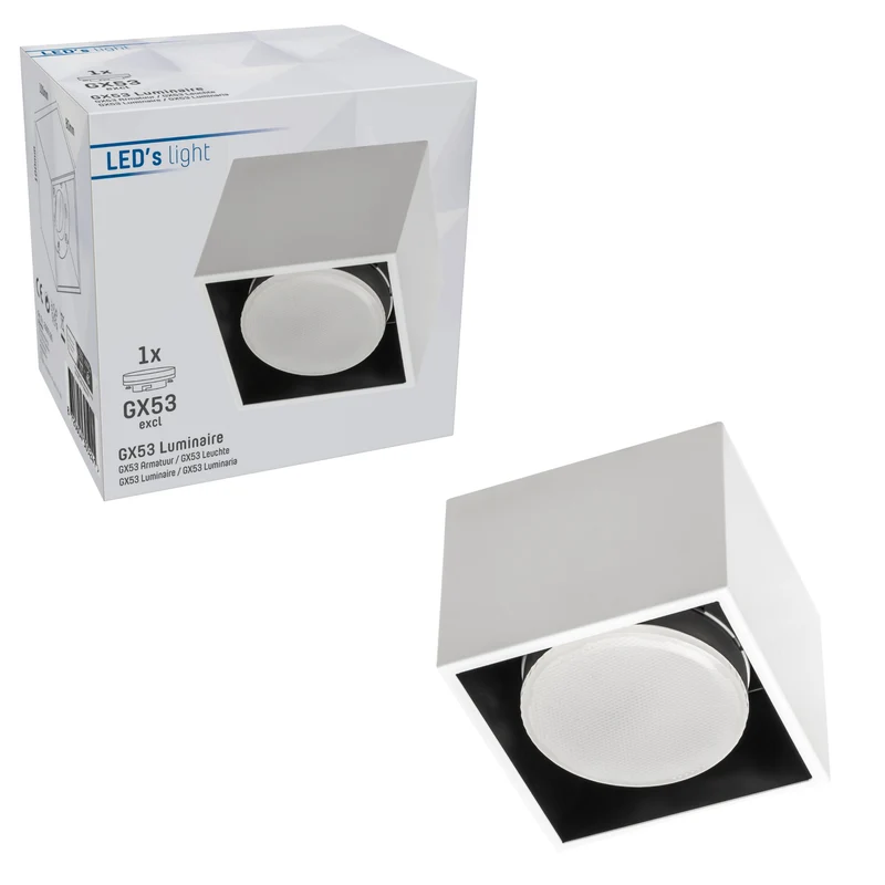 Deckenleuchte weiß 1x GX53 bis 12W - LED's Light