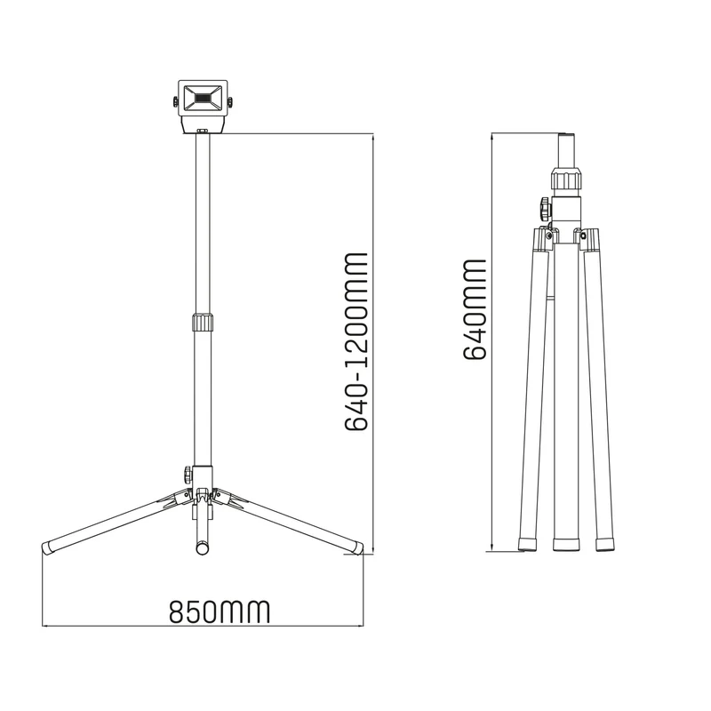 LED-Arbeitsstrahler mit 1,2m Stativ 20W neutralweiß IP54 2,5 m Zuleitung - LED's Work