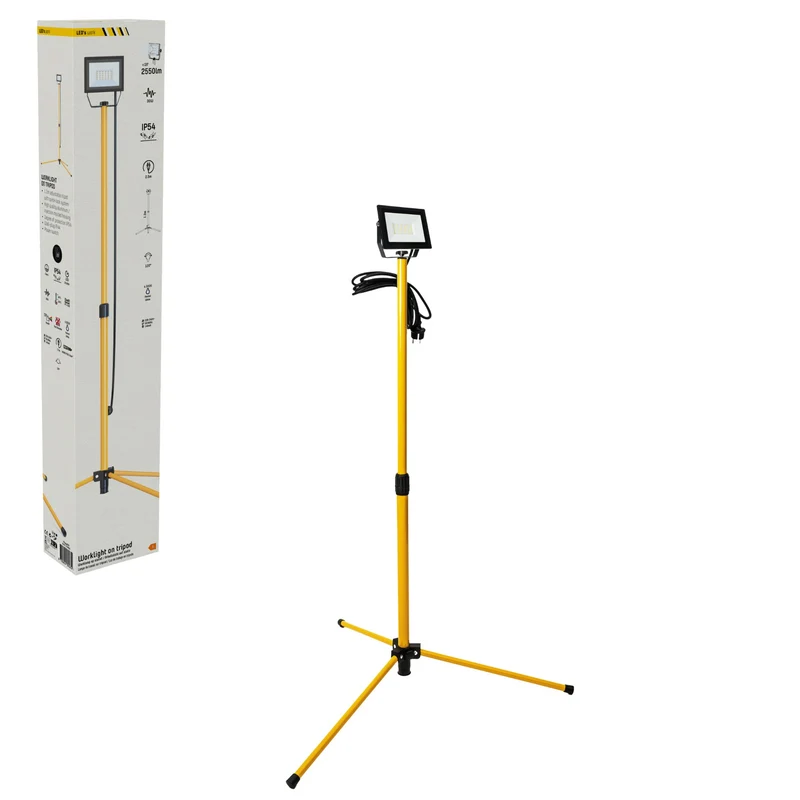 LED-Arbeitsstrahler mit 1,2m Stativ 30W neutralweiß IP54 2,5 m Zuleitung - LED's Work