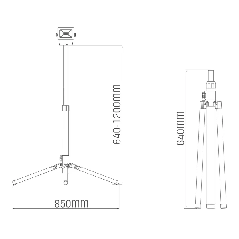 LED-Arbeitsstrahler mit 1,2m Stativ 30W neutralweiß IP54 2,5 m Zuleitung - LED's Work
