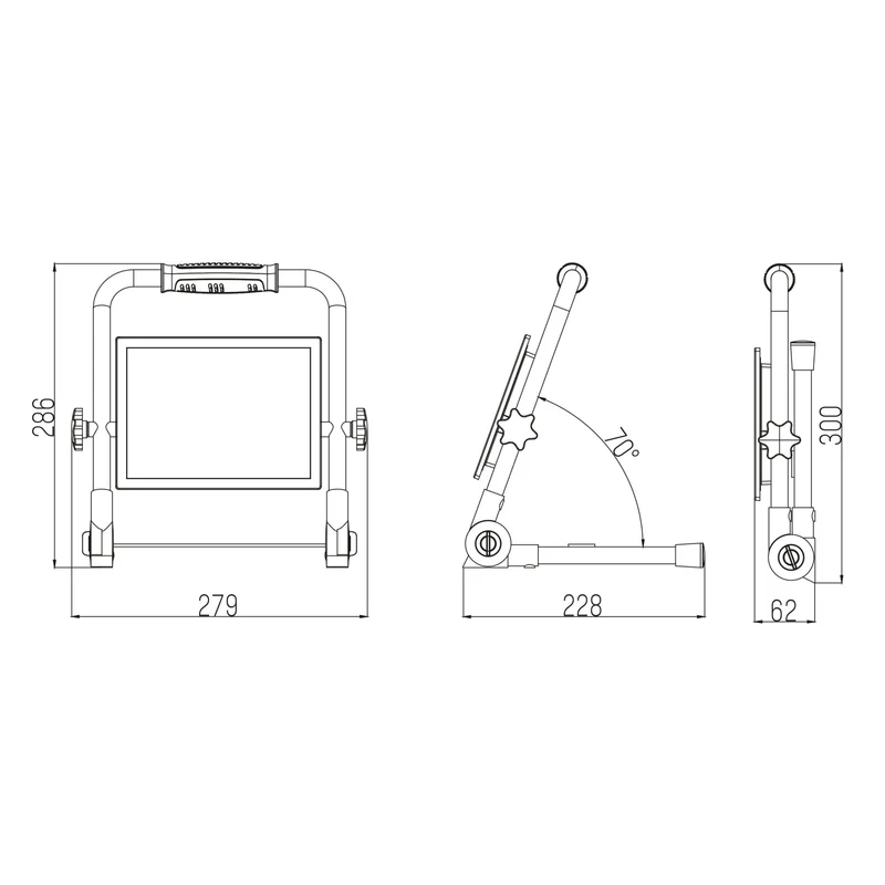 LED-Arbeitsstrahler 50W neutralweiß IP65 3,0 m Zuleitung - LED's Work