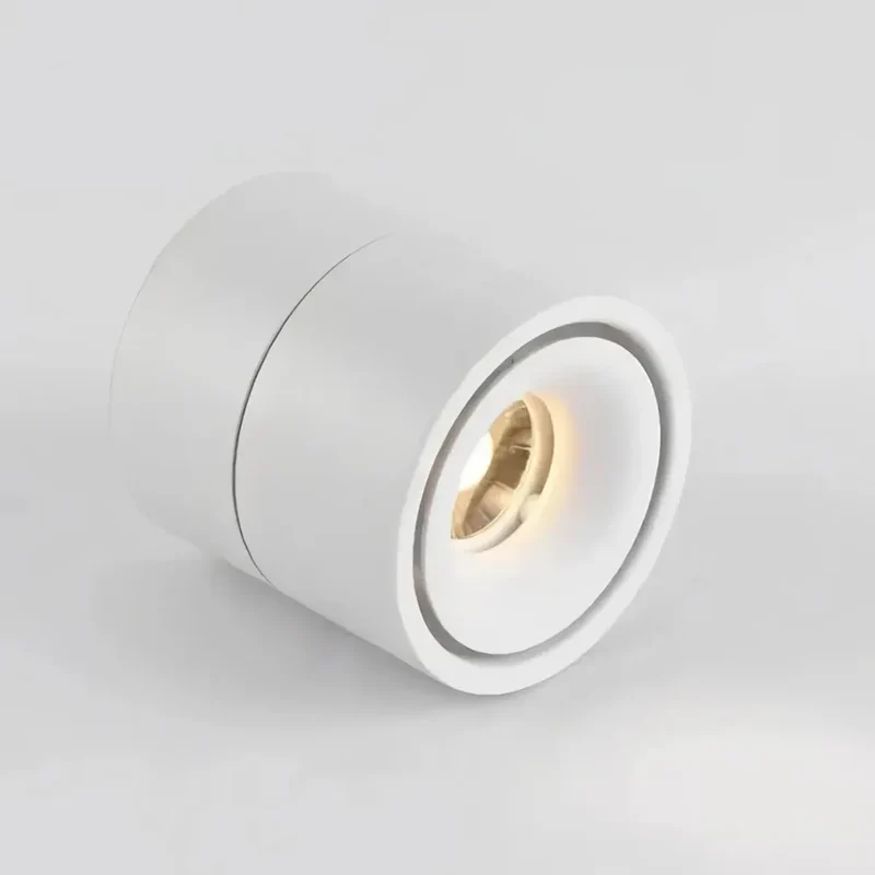 Schwenkbarer Aufbaustrahler im modernen Design für das Wohnzimmer