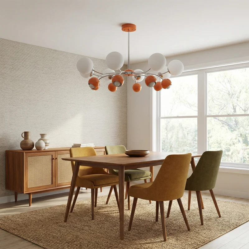 Deckenleuchte Fluid aus Metall & Glas mit warmem Halo – Vent Solaire
