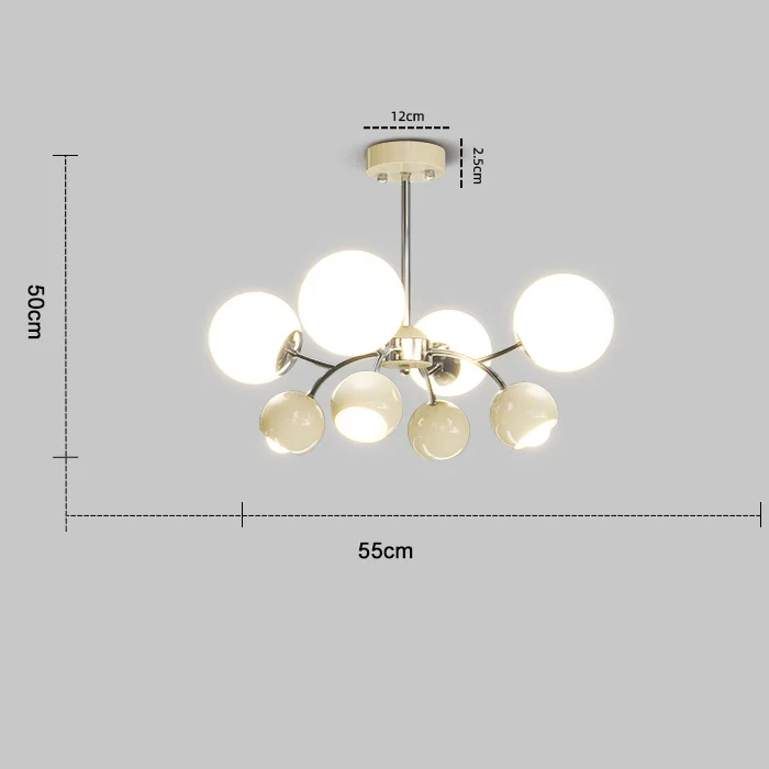 Deckenleuchte Fluid aus Metall & Glas mit warmem Halo – Vent Solaire