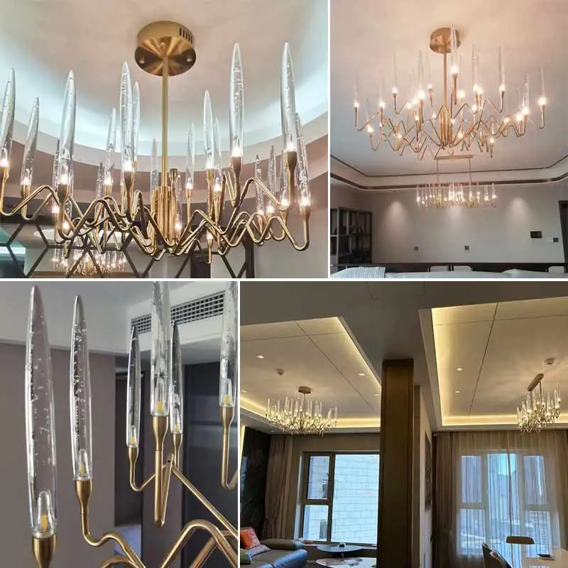 Skulpturaler Kronleuchter mit Chandelier-Inspiration und zartem Glanz – Plume