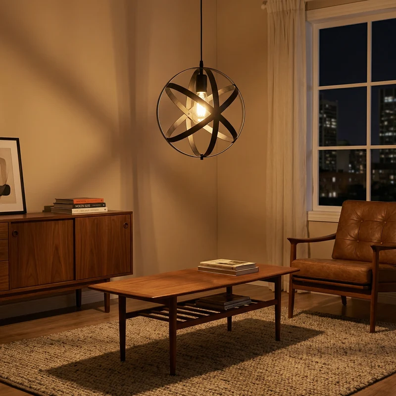 Retro-Hängeleuchte im Laternen-Stil mit intimer Lichtverteilung – Crépusculaire
