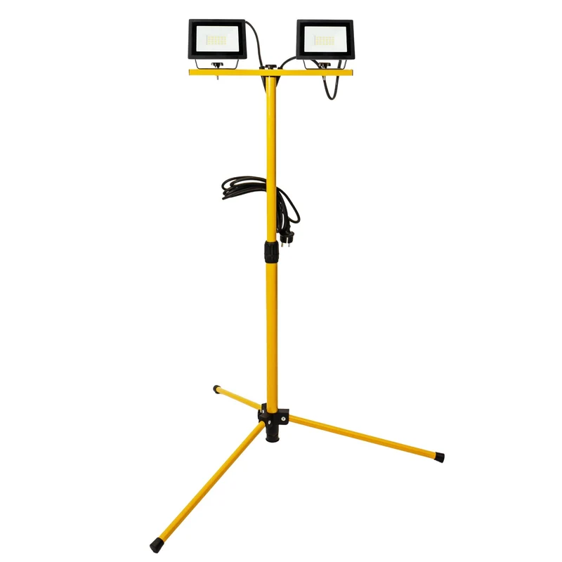 LED-Arbeitsleuchte 2 x 20W mit DUO-Stativ 4250 – IP54 wasserdicht – Höhenverstellbar bis zu 1,20 Meter