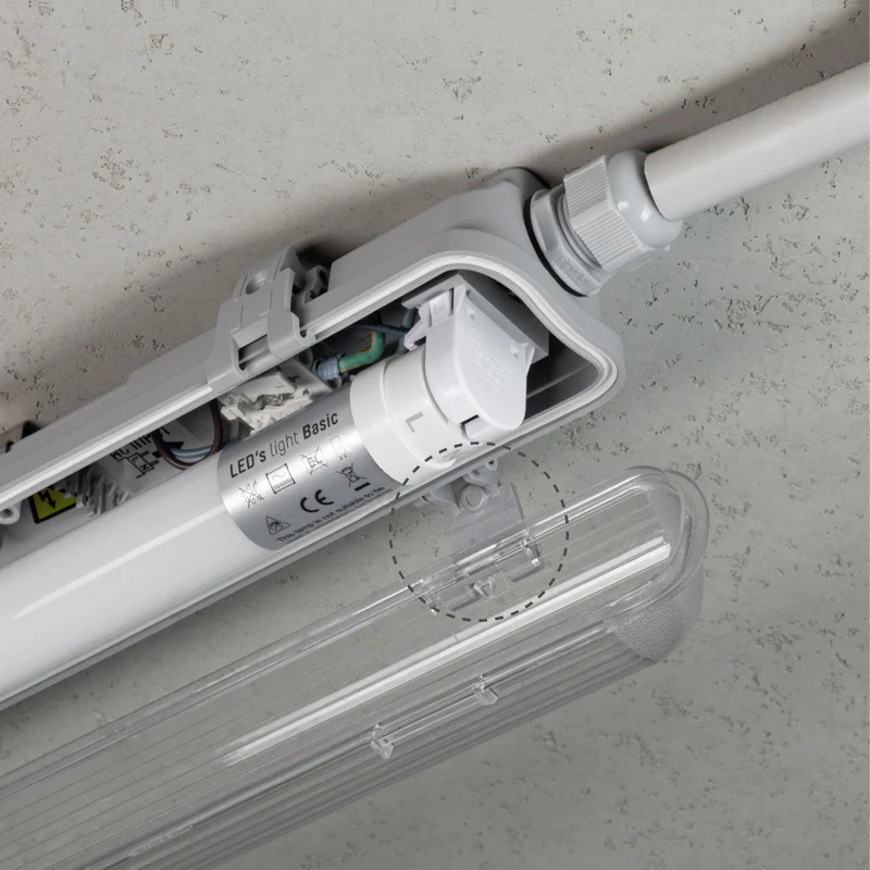 Feuchtraumleuchte mit LED-Röhre 150 cm 24W neutralweiß IP65 - LED's Light