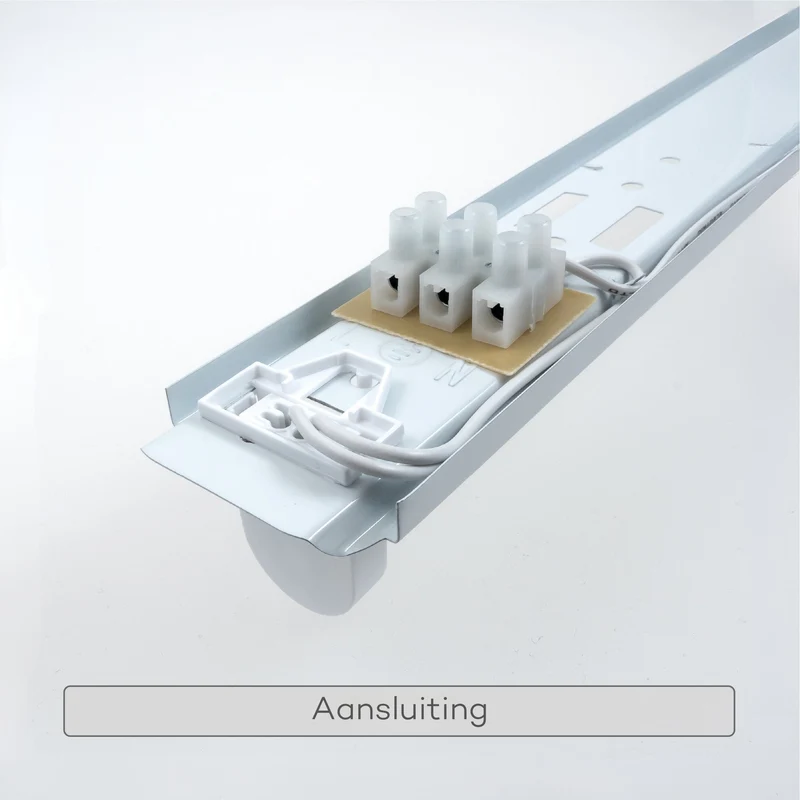 Feuchtraumleuchte 120 cm 18 W Neutralweiß 4000 K Ip65 Led-Wannenleuchte, Austauschbare Led-Röhre, Wand- Oder Deckenmontage, Funktionsleuchte für Innen- und Außenbereiche 2400112_04 - LED's Light