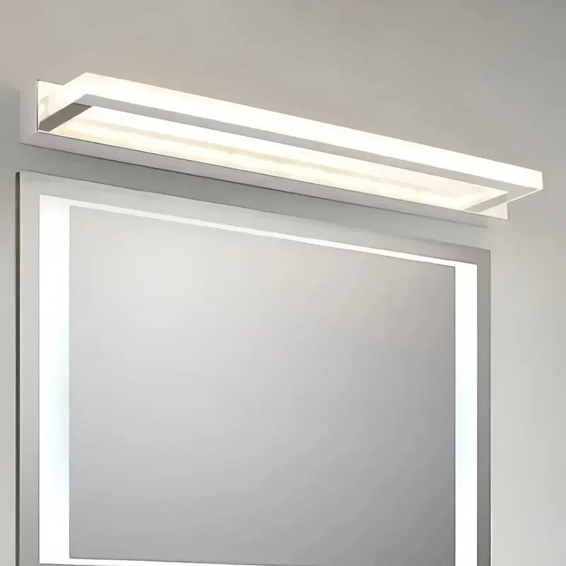 Moderne LED Bad-Wandleuchte aus Edelstahl, dimmbar, IP44