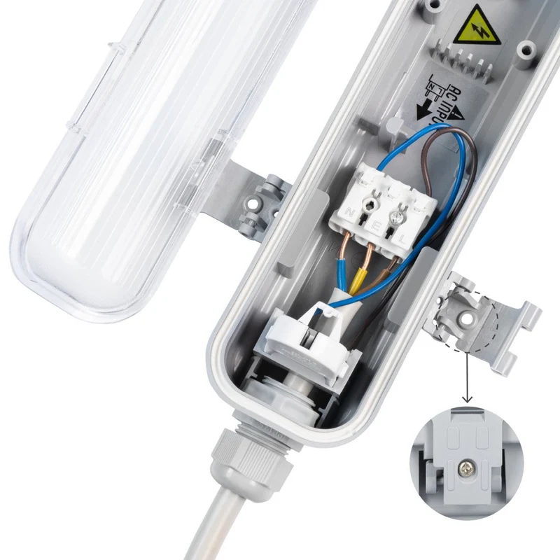 Feuchtraumleuchte mit LED-Röhre 60 cm 9W neutralweiß IP65 - LED's Light