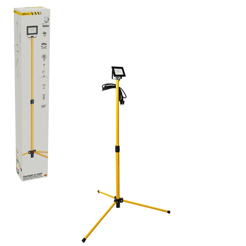 ProWork Tripod LED-Arbeitsleuchte auf Stativ – Höhenverstellbar – 1060 lm