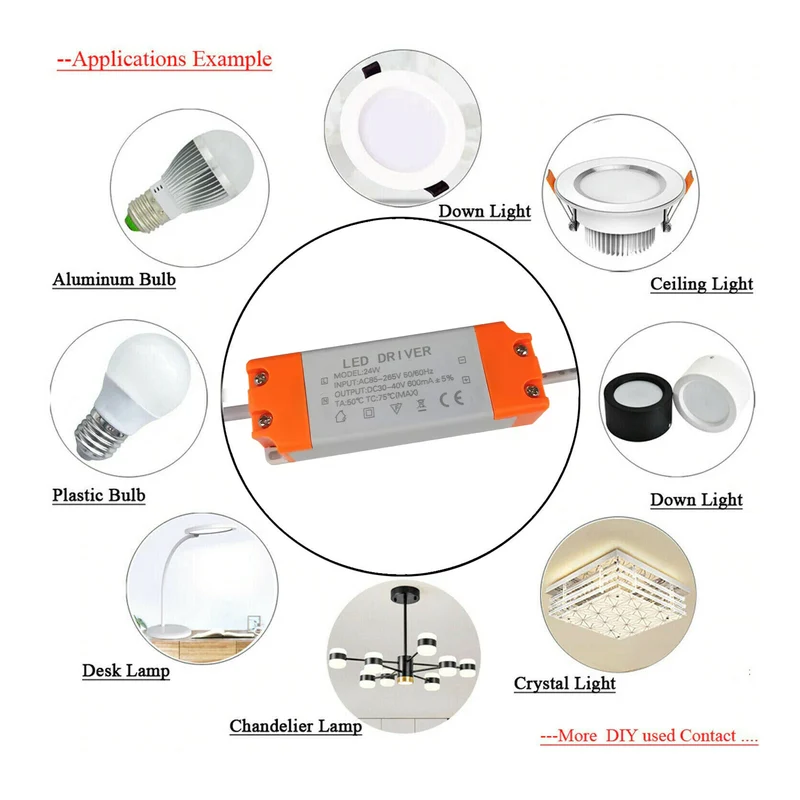 LED Treiber 24W Konstantstrom-Netzteil für LED Leuchten ~1710
