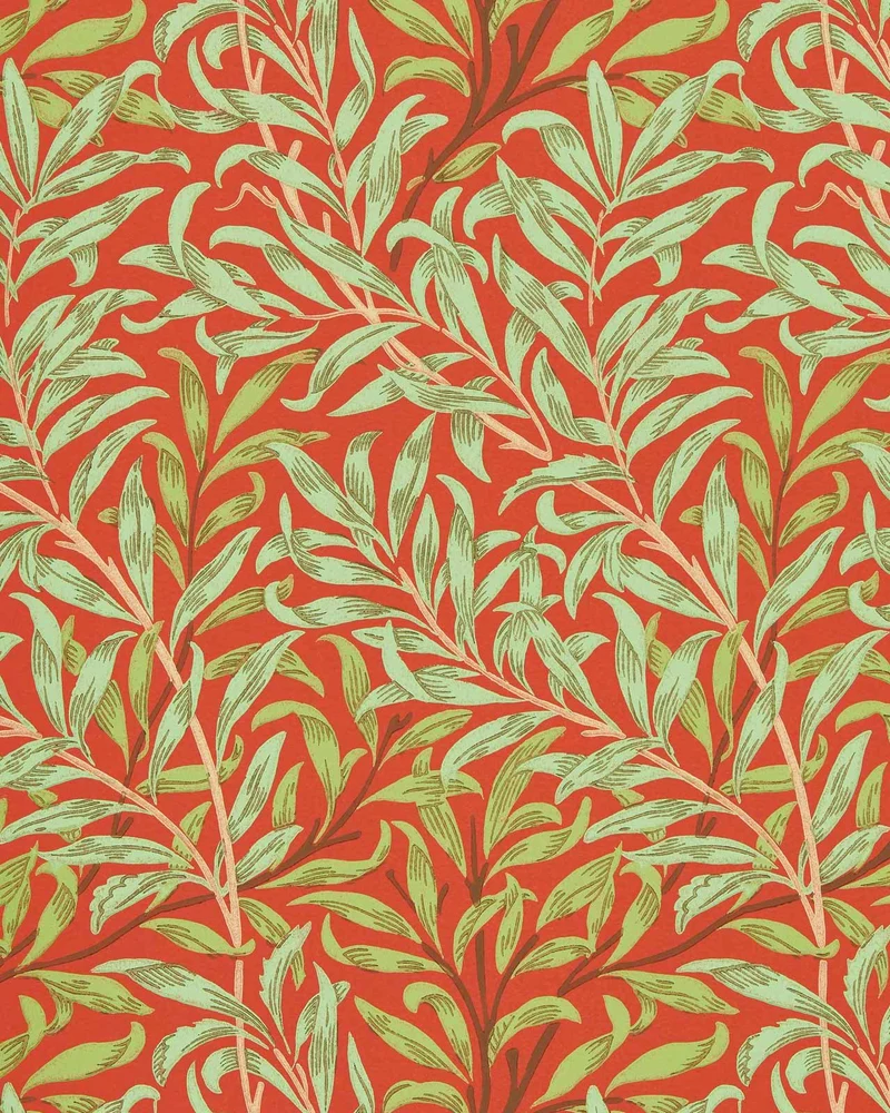 William Morris & Co. Tapet - Willow Boughs Tomato/Olive