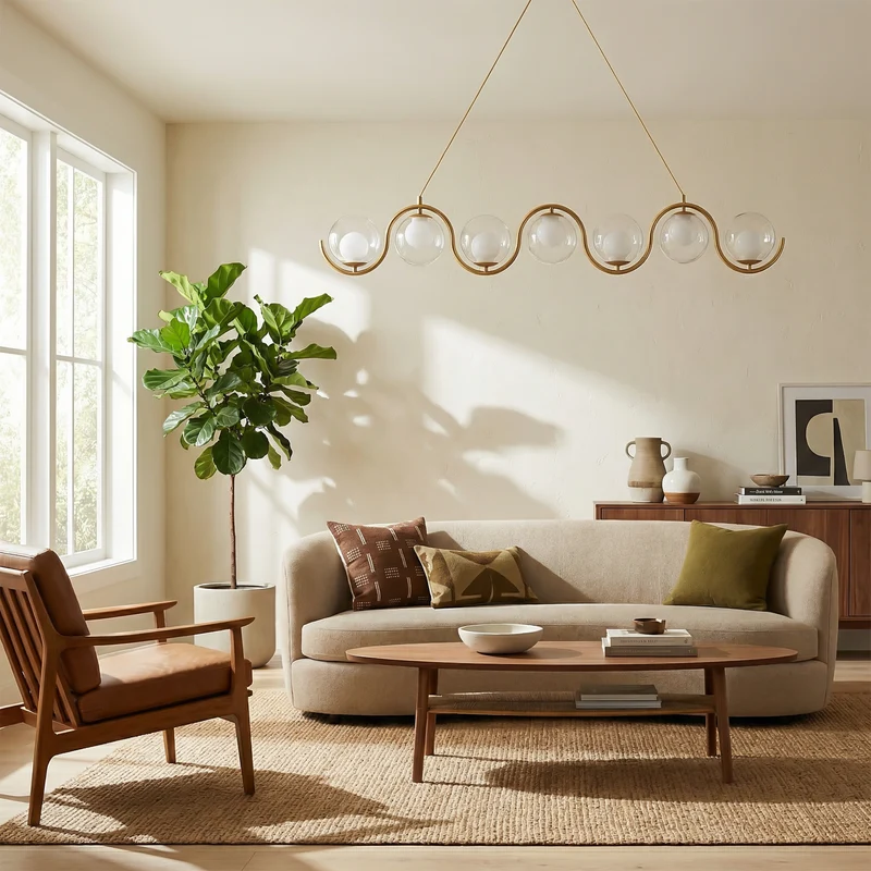 Design-Hängeleuchte mit Kugel aus Metall und Glas für gemütliche Atmosphäre – Althéa