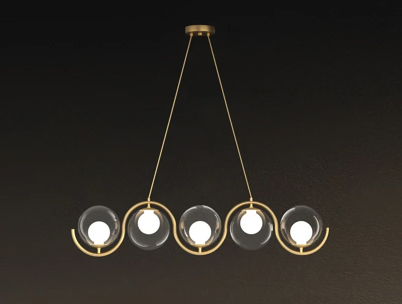 Design-Hängeleuchte mit Kugel aus Metall und Glas für gemütliche Atmosphäre – Althéa